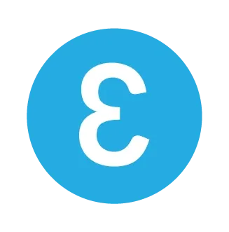 Icon of a blue circle with a white number 3 in the center